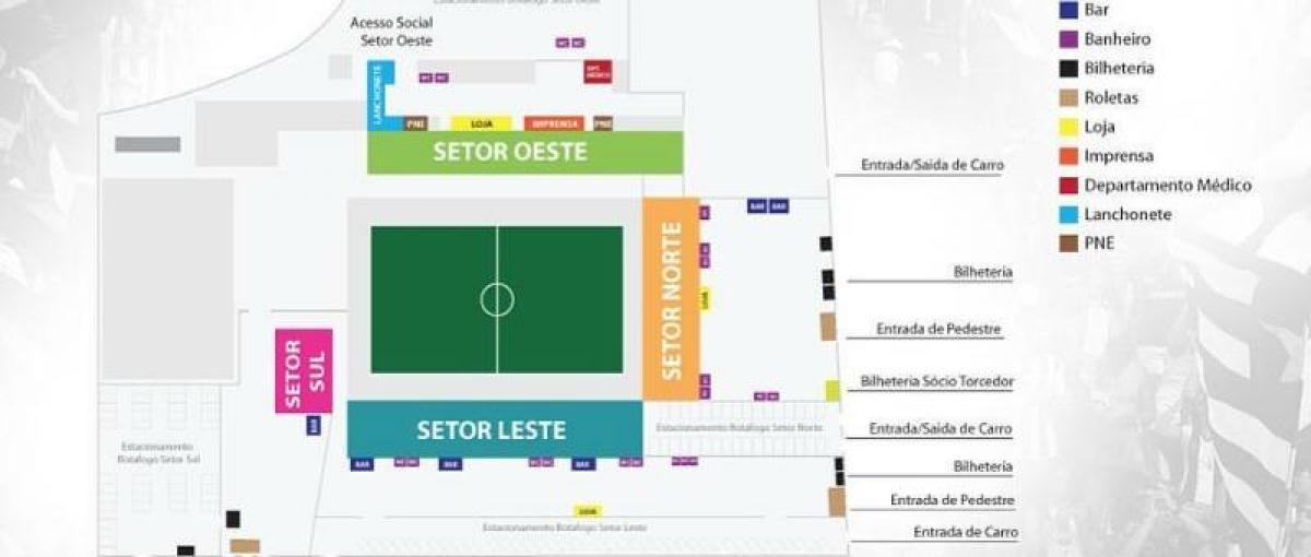 Mapa ng Arena Botafogo