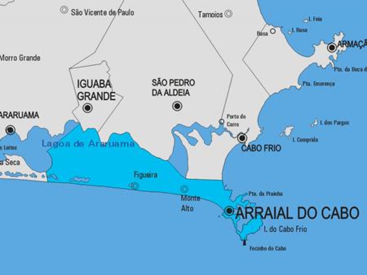 Mapa ng Arraial gawin Cabo munisipalidad