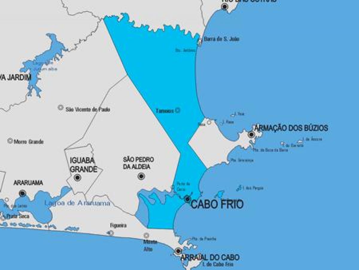 Mapa ng Cabo Frio munisipalidad