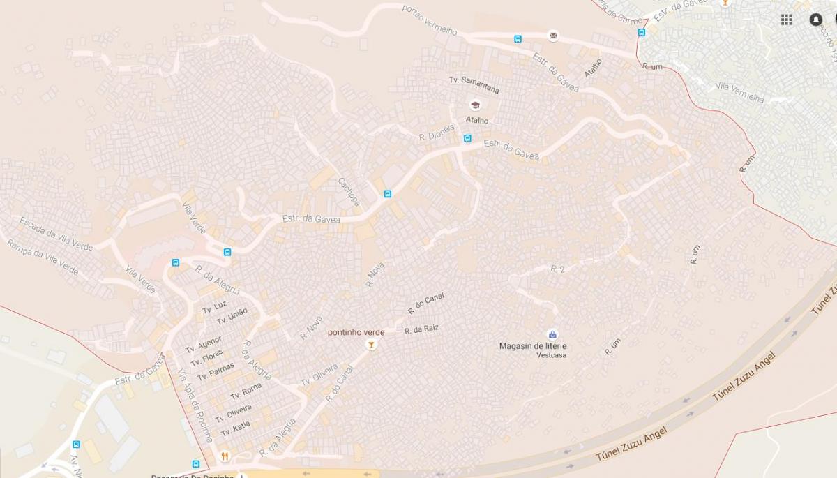 Mapa ng favela Rocinha