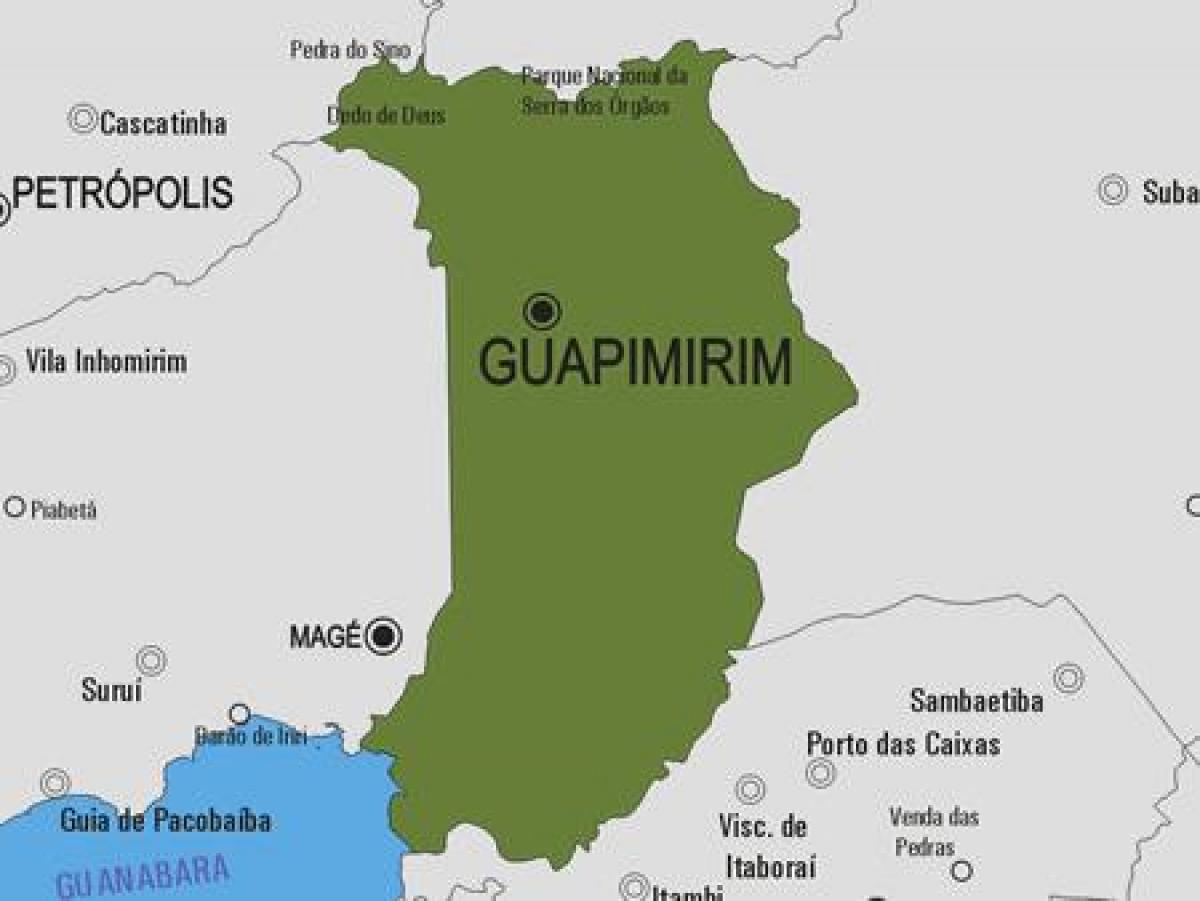 Mapa ng Guapimirim munisipalidad