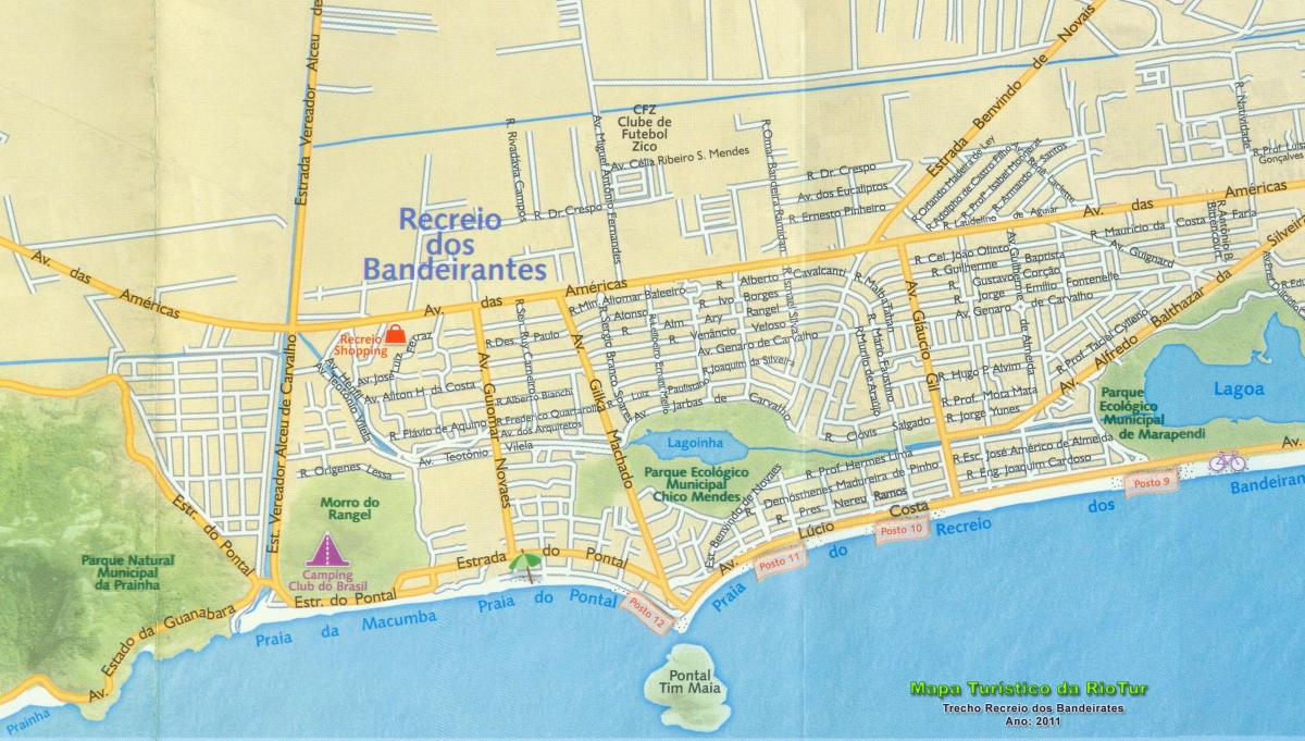 Mapa ng Recreio beach