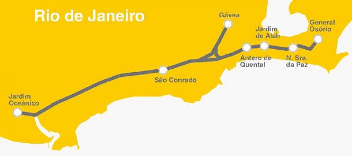 Mapa ng Rio de Janeiro metro - Line 4