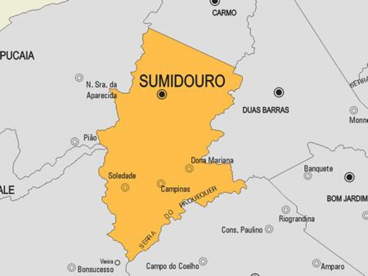 Mapa ng Sumidouro munisipalidad