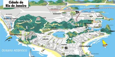 Mapa ng 3d Rio de Janeiro