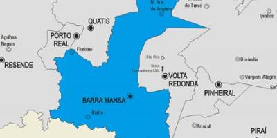 Mapa ng Barra Mansa munisipalidad