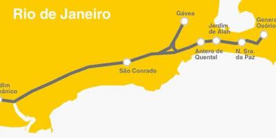 Mapa ng Rio de Janeiro metro - Line 4