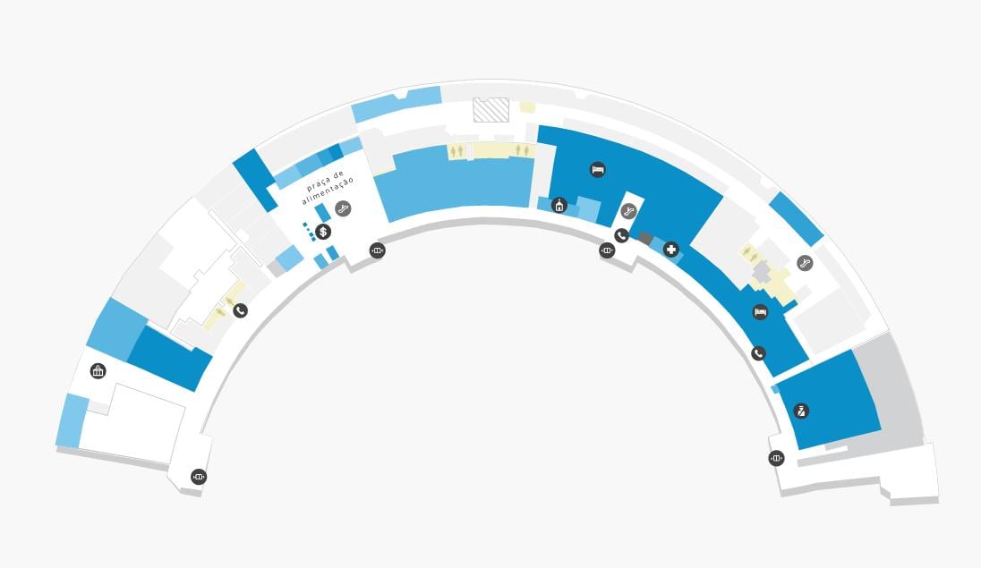 Mapa ng airport Galeão Terminal 1 Antas 2