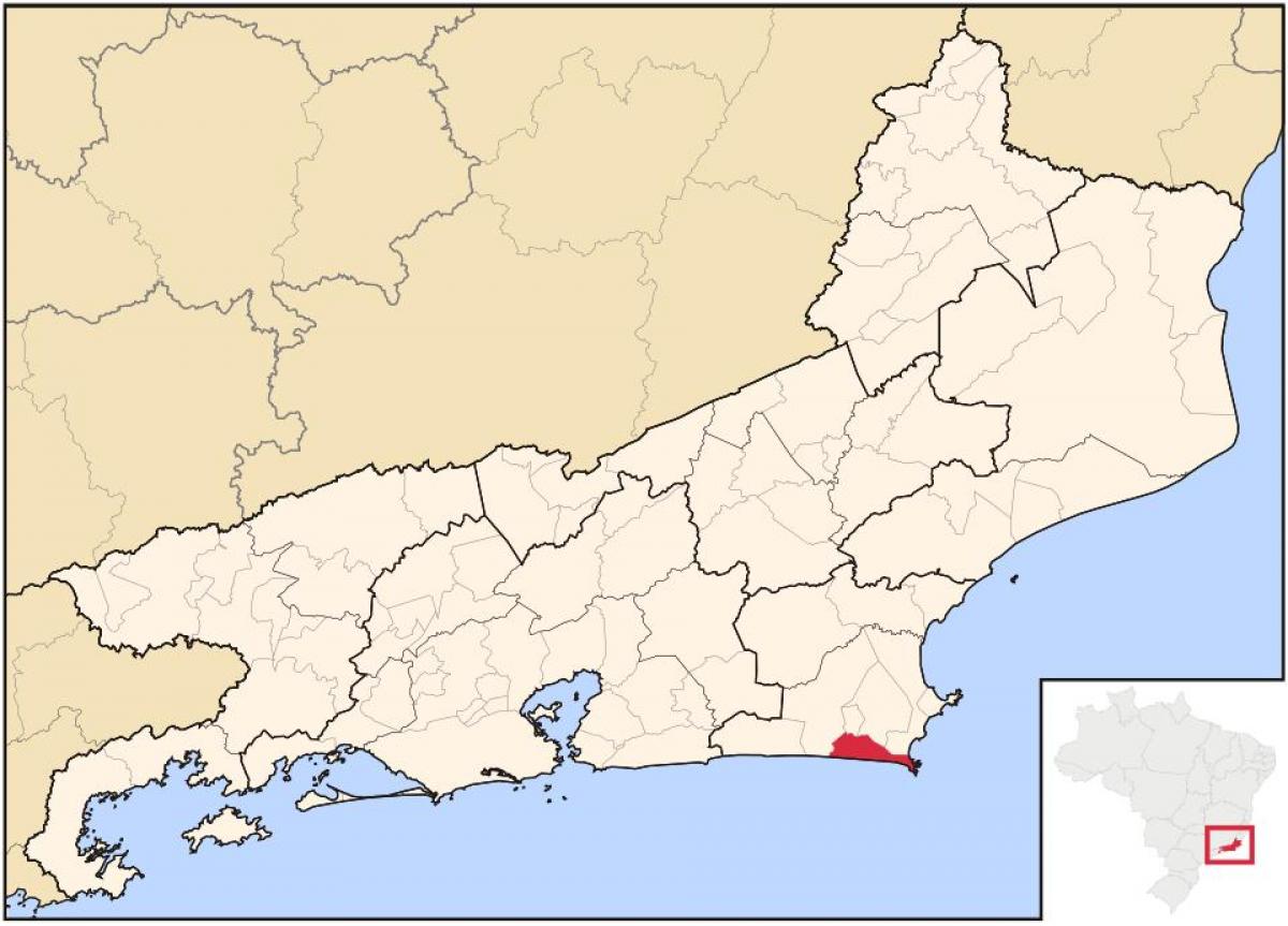 Mapa ng Arraial gawin Cabo