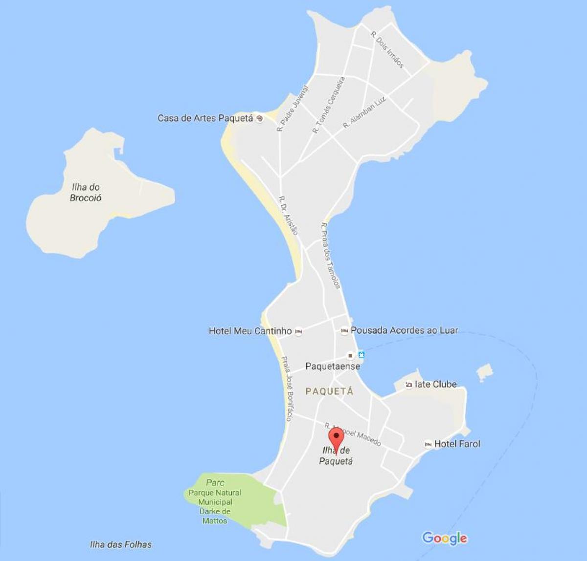 Mapa ng bairro Paquetá