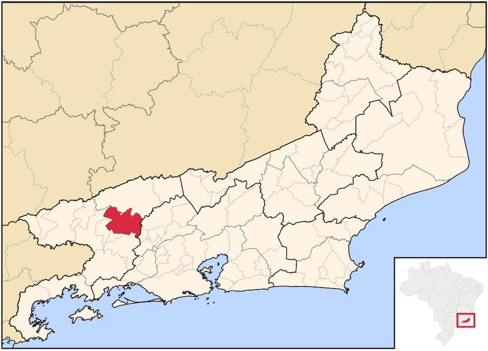 Mapa ng Barra do Piraí
