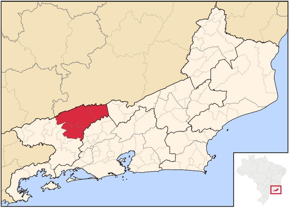 Mapa ng Barra do Piraí