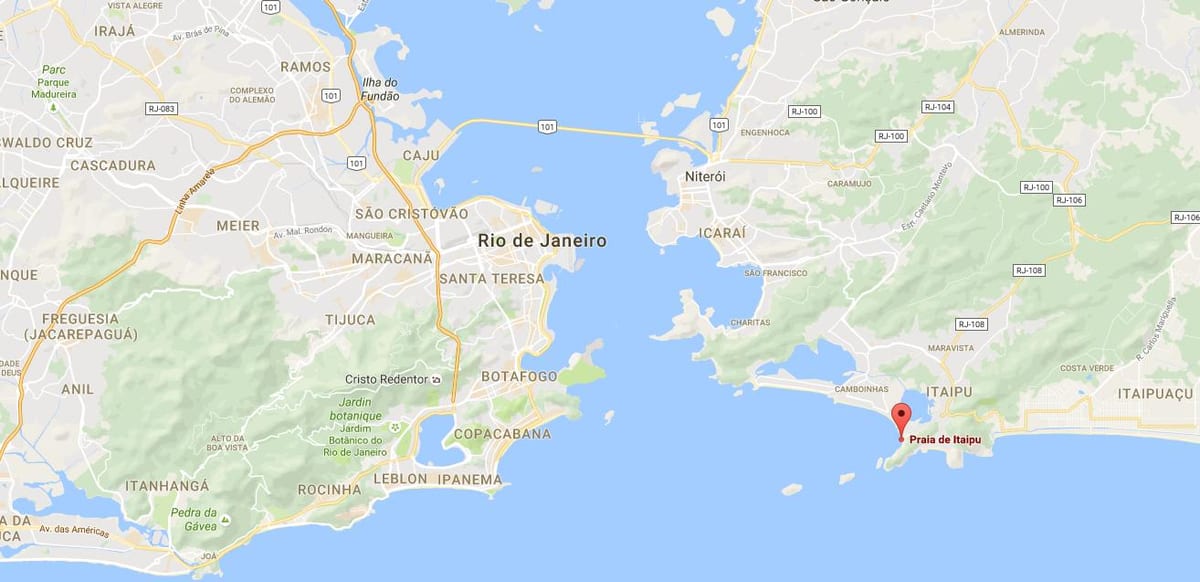 Mapa ng beach Itaipú