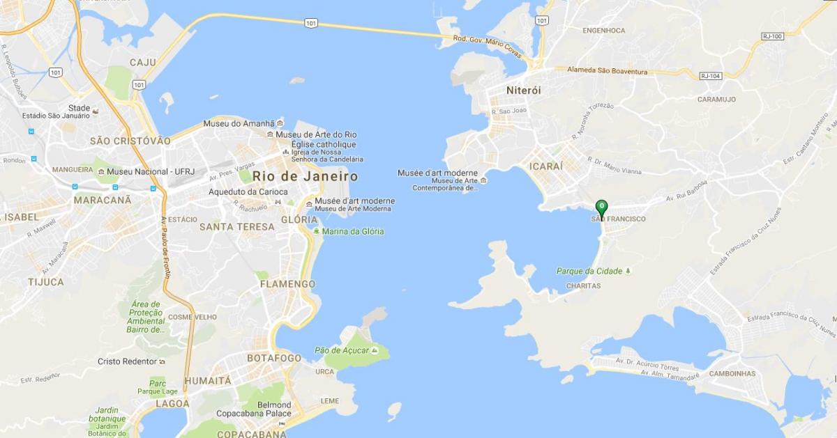 Mapa ng beach São Francisco
