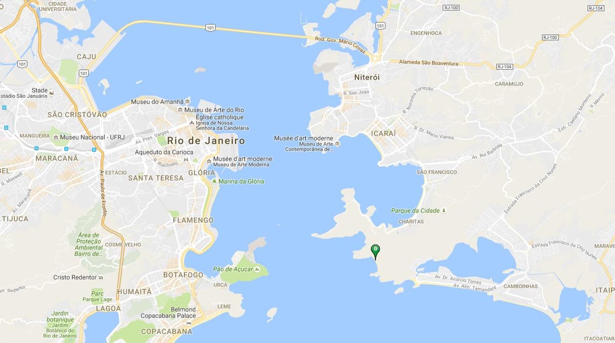 Mapa ng beach Talento Imbuí