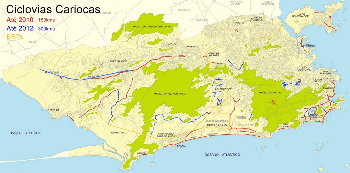 Mapa ng trail bike Rio de Janeiro