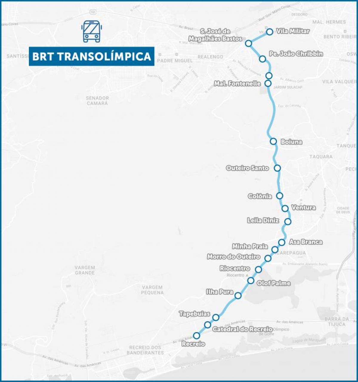 Mapa ng BRT TransOlimpica