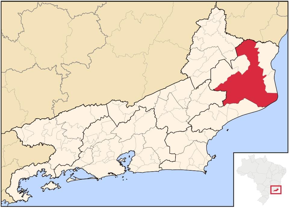 Mapa ng Campos dos Goytacazes