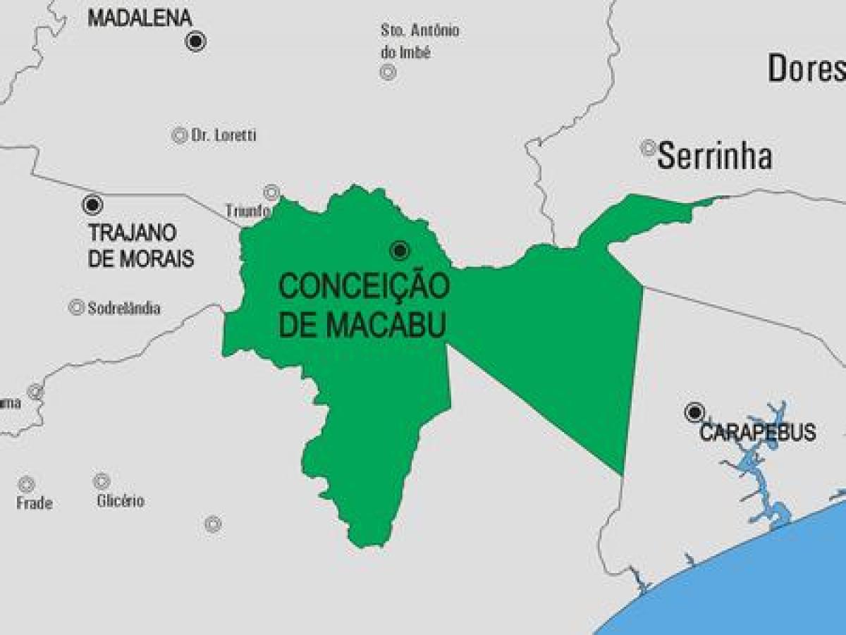 Mapa ng Conceição de Macabu munisipalidad