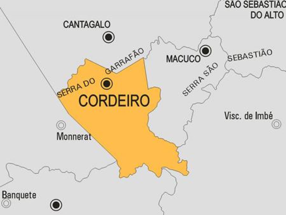 Mapa ng munisipalidad Cordeiro
