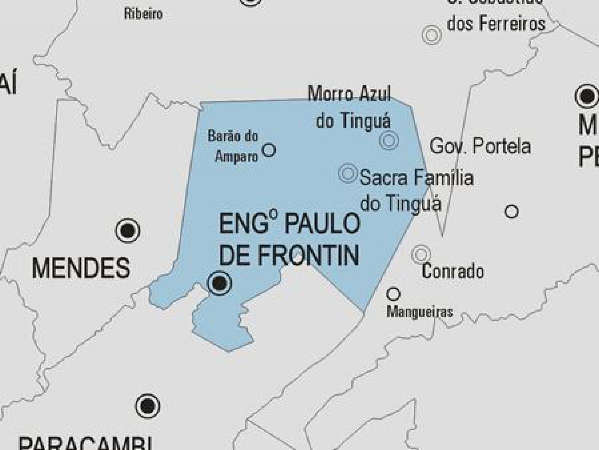 Mapa ng Engenheiro Paulo de Frontin munisipalidad