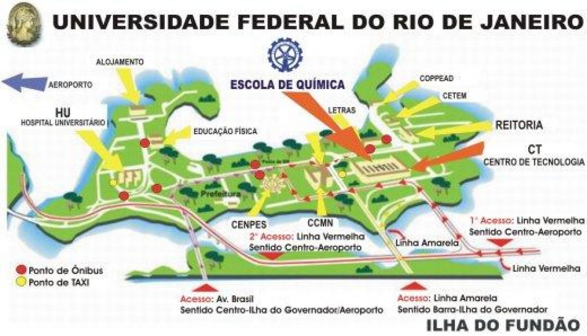 Mapa ng Federal university of Rio de Janeiro