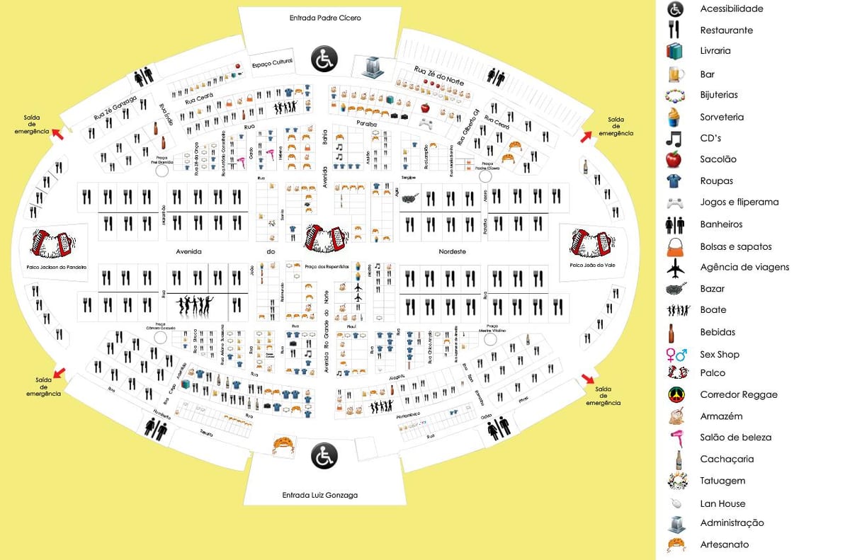 Mapa ng Feira de São Cristóvão