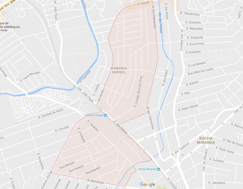 Mapa ng Honório Gurgel