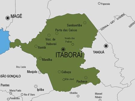 Mapa ng Itaboraí munisipalidad