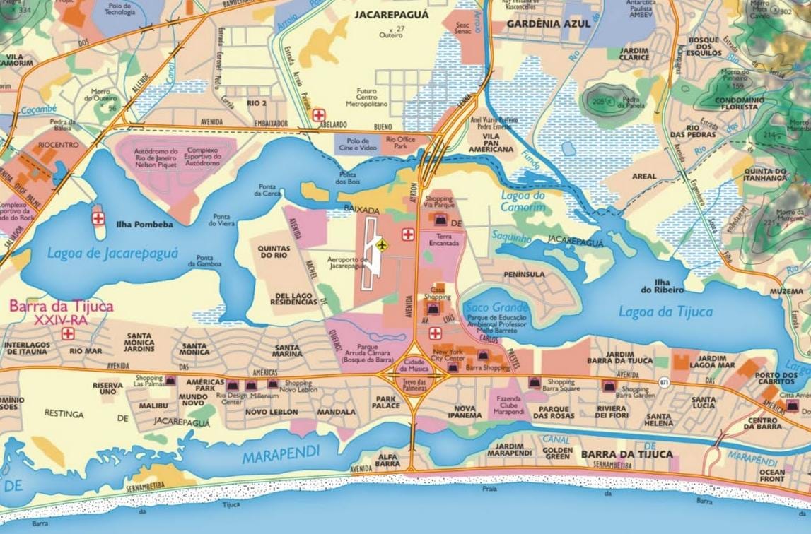 Mapa ng Jacarepaguá airport