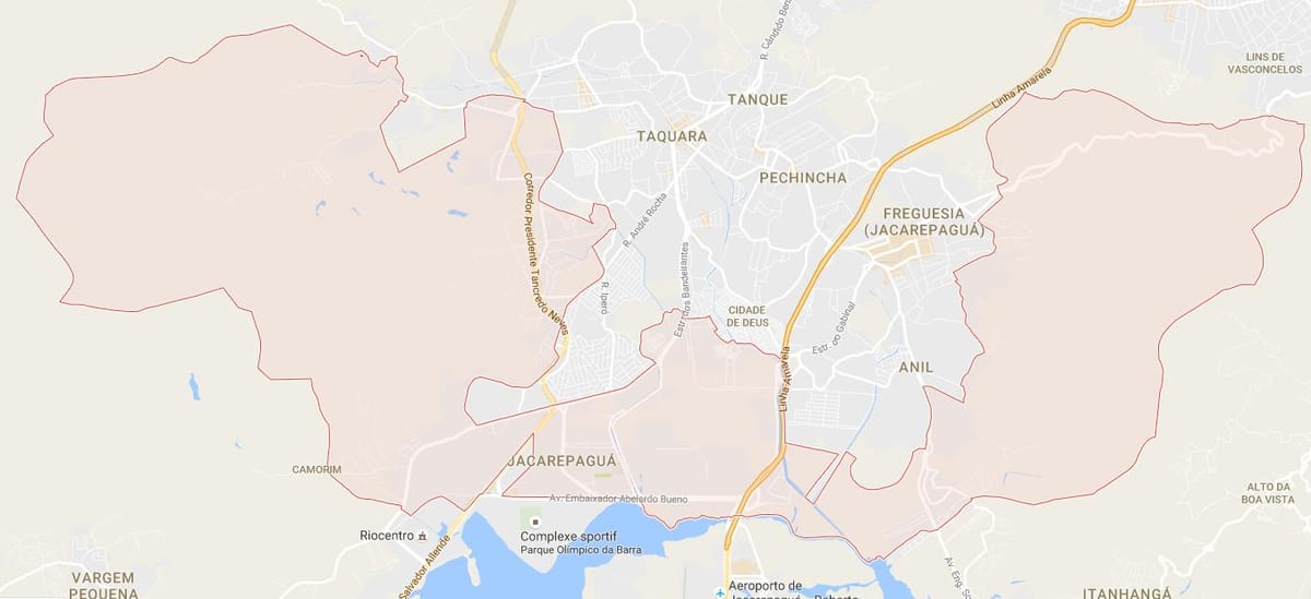 Mapa ng Jacarepaguá