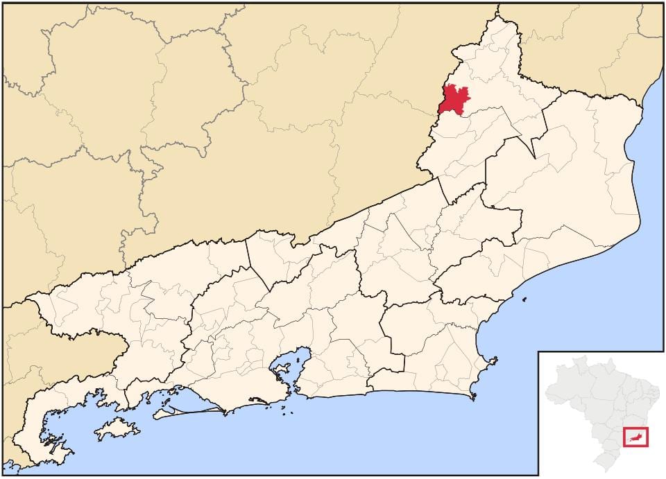 Mapa ng Laje gawin Muriaé