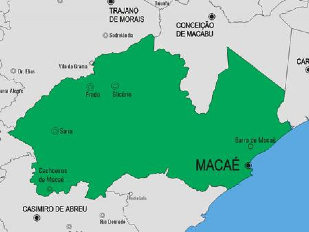 Mapa ng Macaé munisipalidad