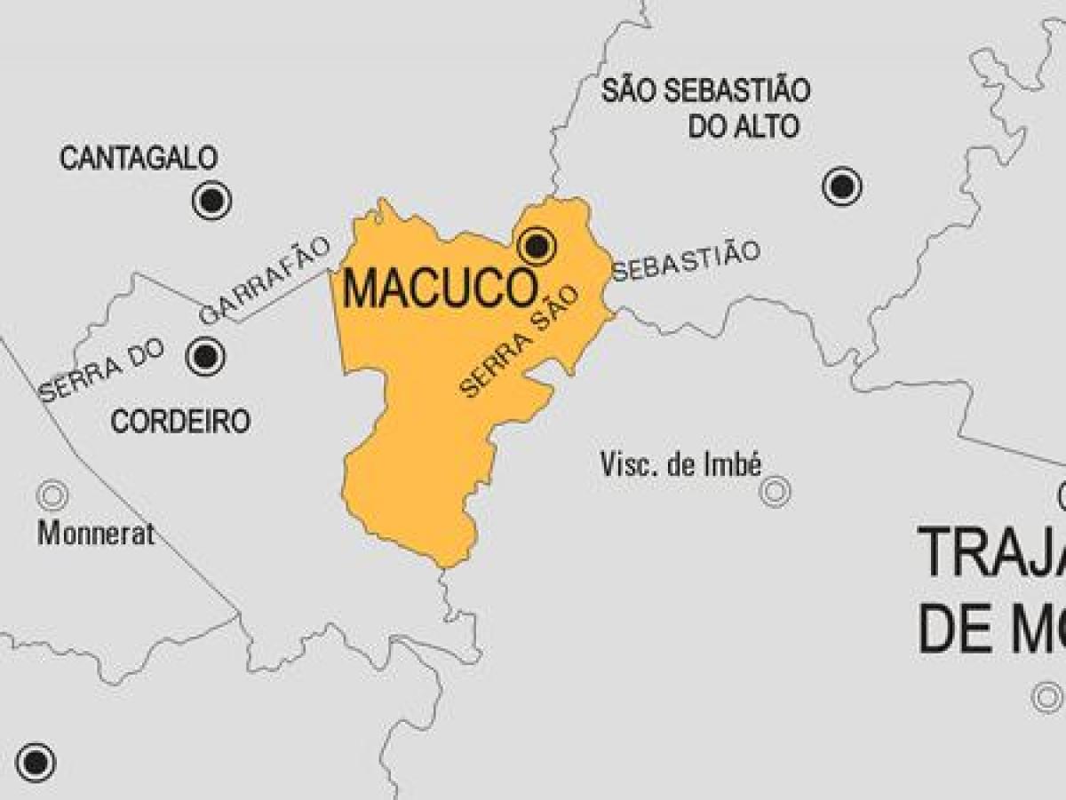 Mapa ng Macuco munisipalidad
