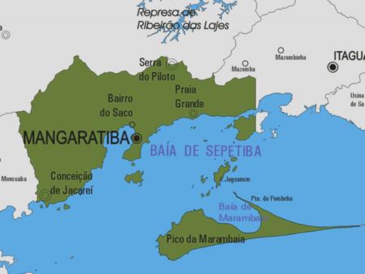 Mapa ng Mangaratiba munisipalidad