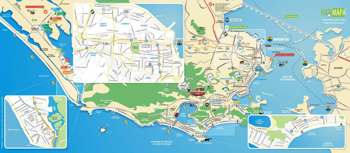 Mapa ng monumento Rio de Janeiro