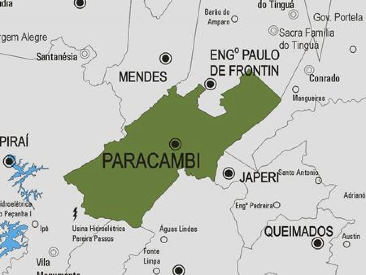 Mapa ng Paracambi munisipalidad