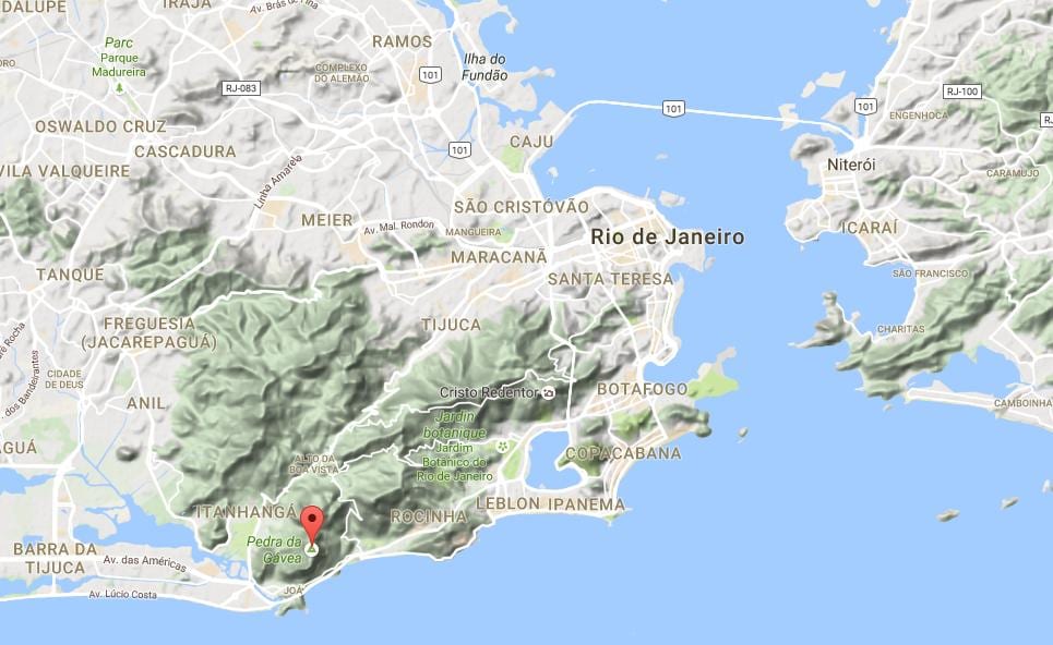 Mapa ng Pedra da Gávea