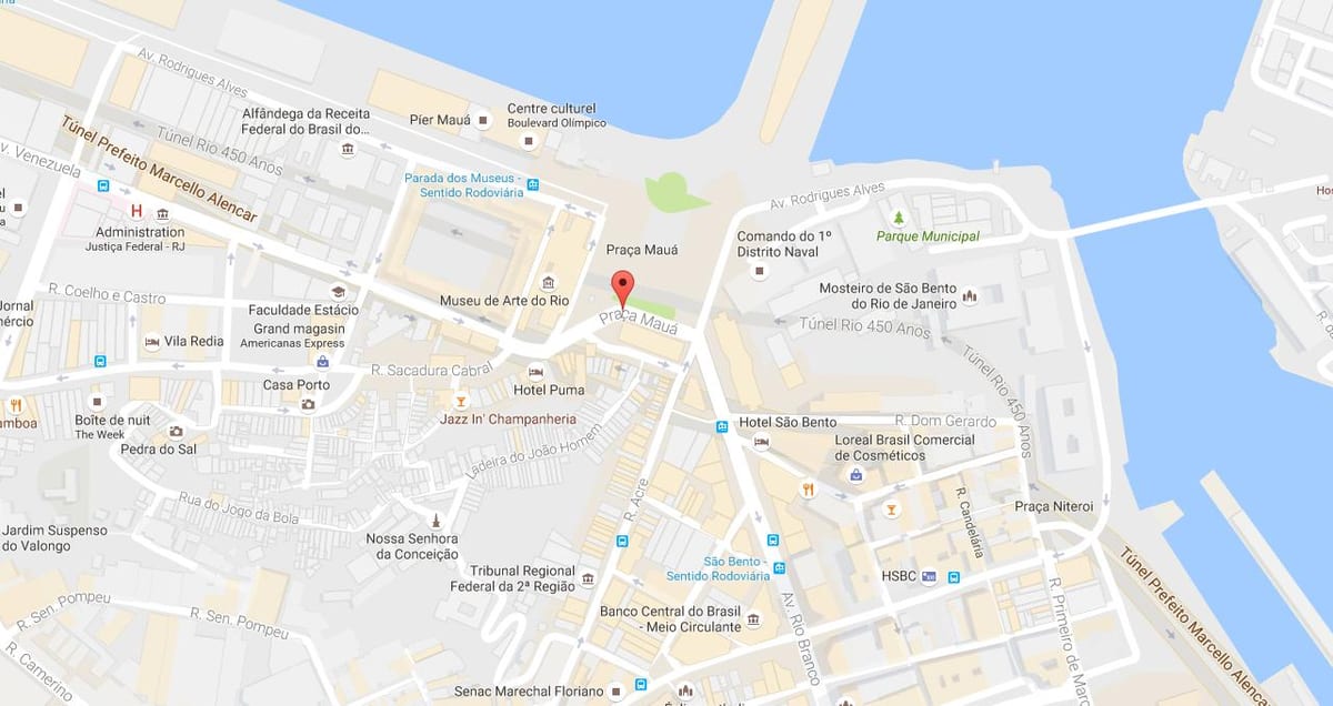 Mapa ng Praça Mauá