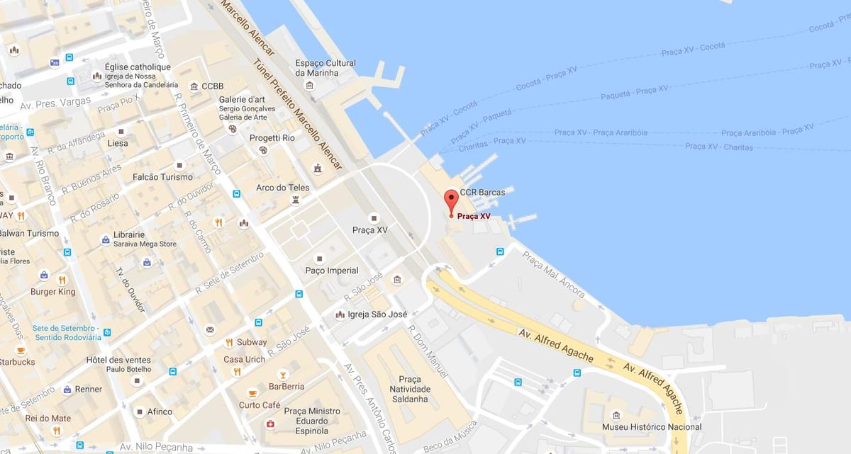 Mapa ng Praça Quinze