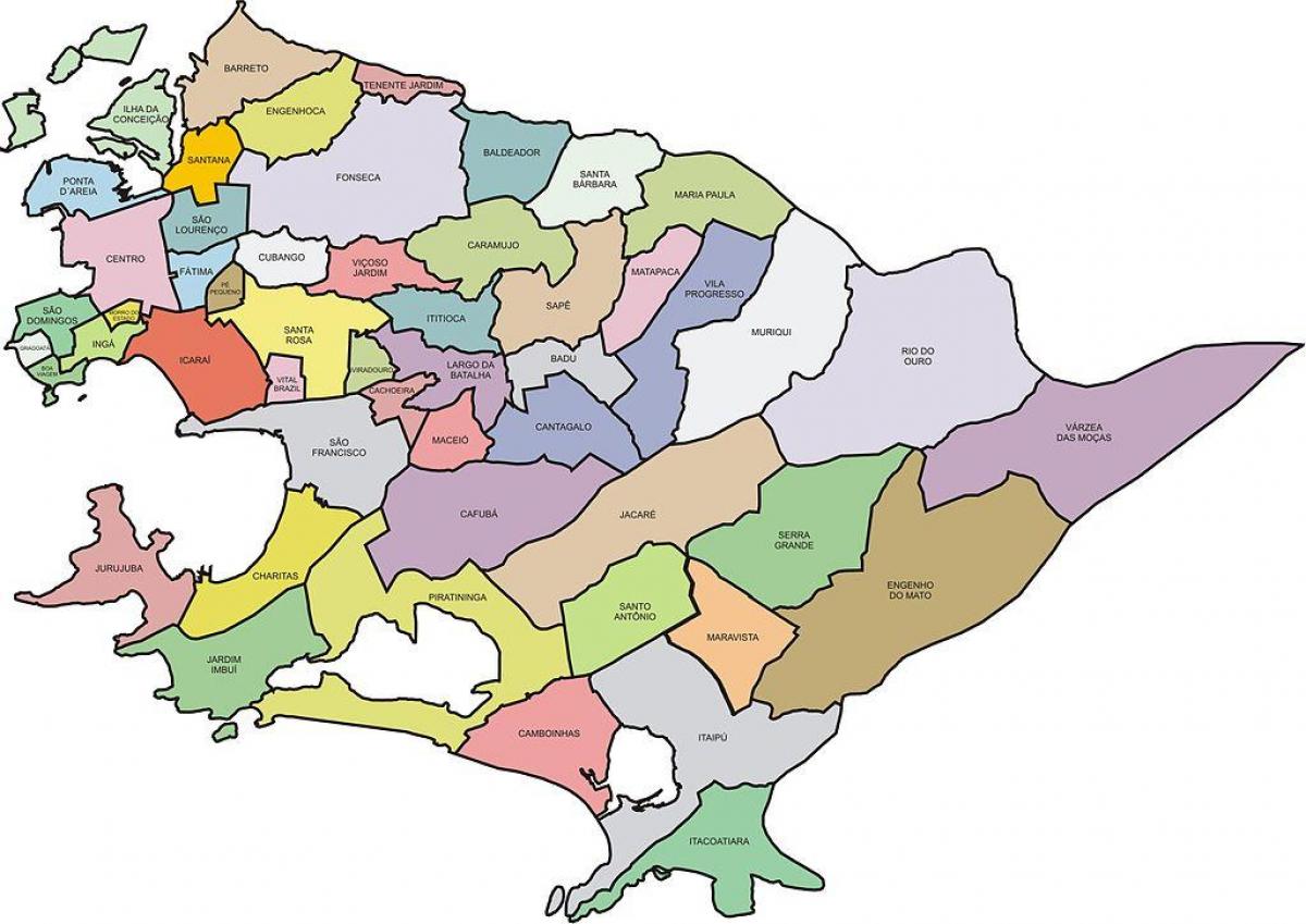 Mapa ng Quartiers Niteroi