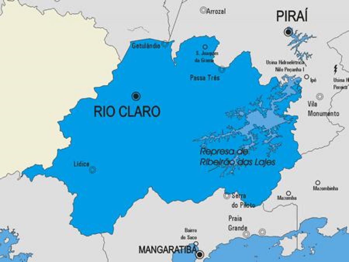 Mapa ng Rio Claro munisipalidad