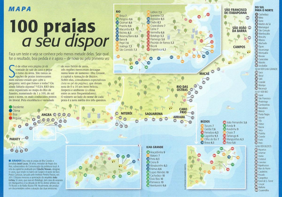 Mapa ng Rio de Janeiro beach