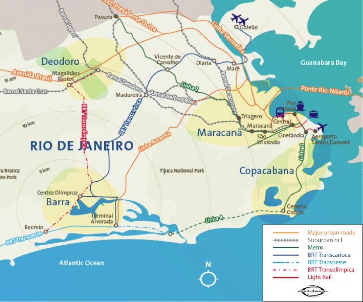 Mapa ng Rio de Janeiro paliparan