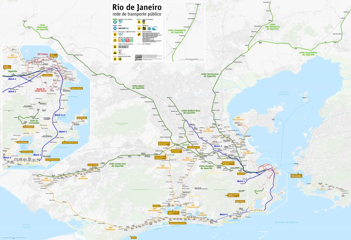 Mapa ng Rio de Janeiro sasakyan