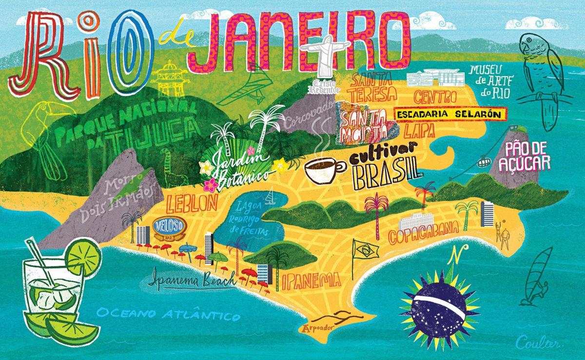 Mapa ng Rio de Janeiro wallpaper