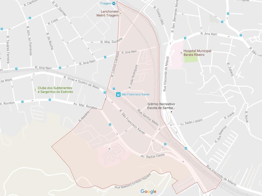 Mapa ng São Francisco Xavier