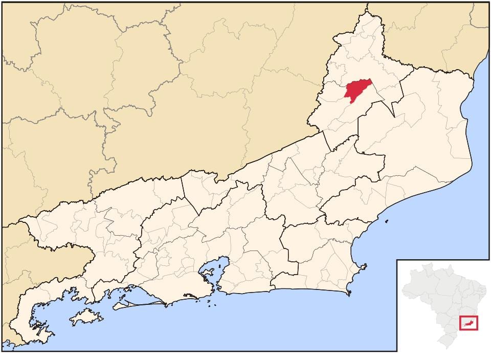 Mapa ng São José de Ubá