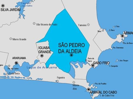 Mapa ng São Pedro da Aldeia munisipalidad