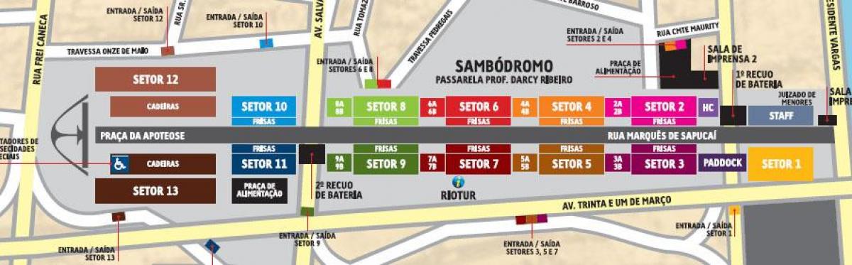 Mapa ng Sambódromo
